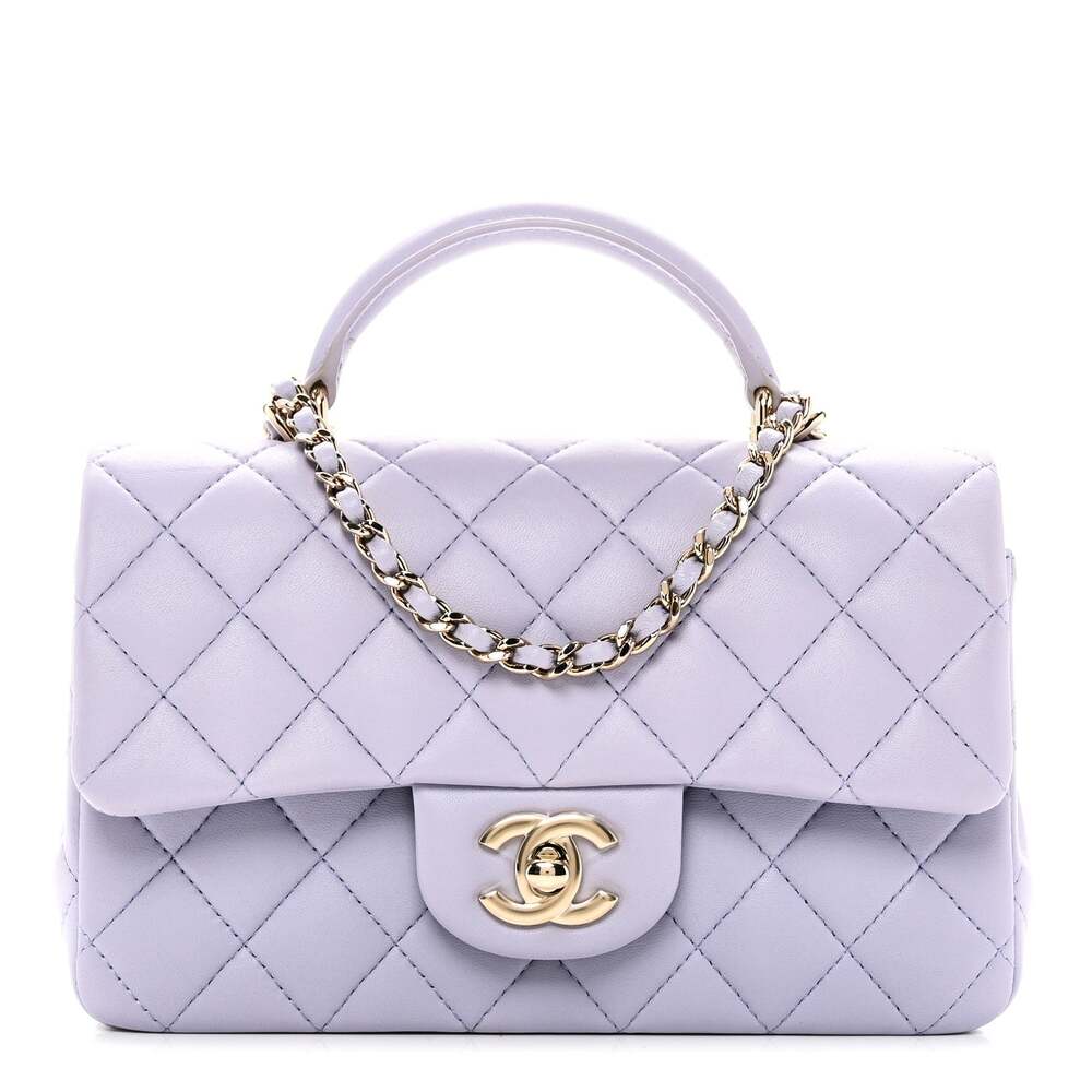 Chanel Lambskin Quilted Mini Top Handle #265121C63B